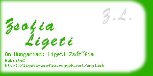zsofia ligeti business card